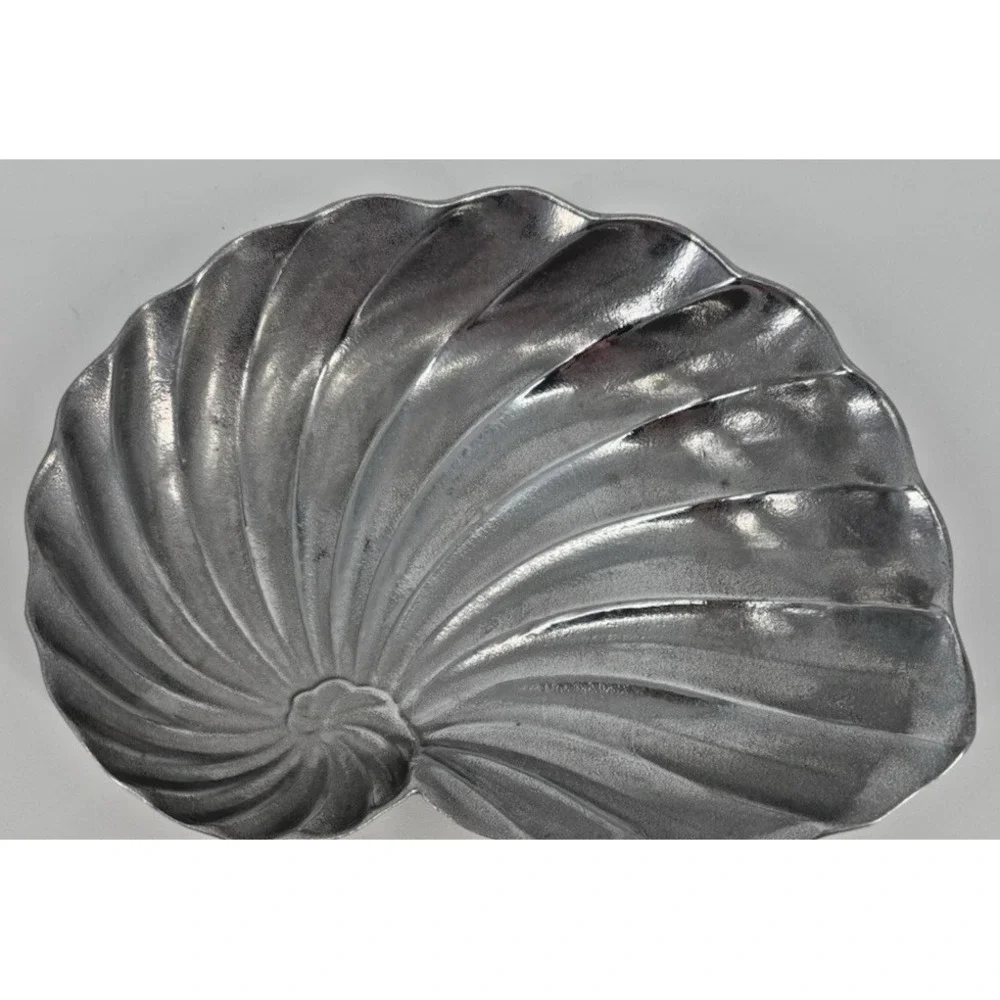 Vintage Wilton Pewter Nautilus Shell Bowl Decorative Metal Serving Dish Pennsylv